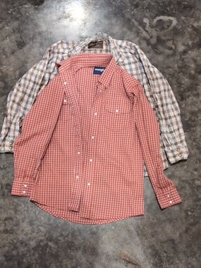 Wrangler Boys L Casual Button-Down Shirts Pearl Snap
